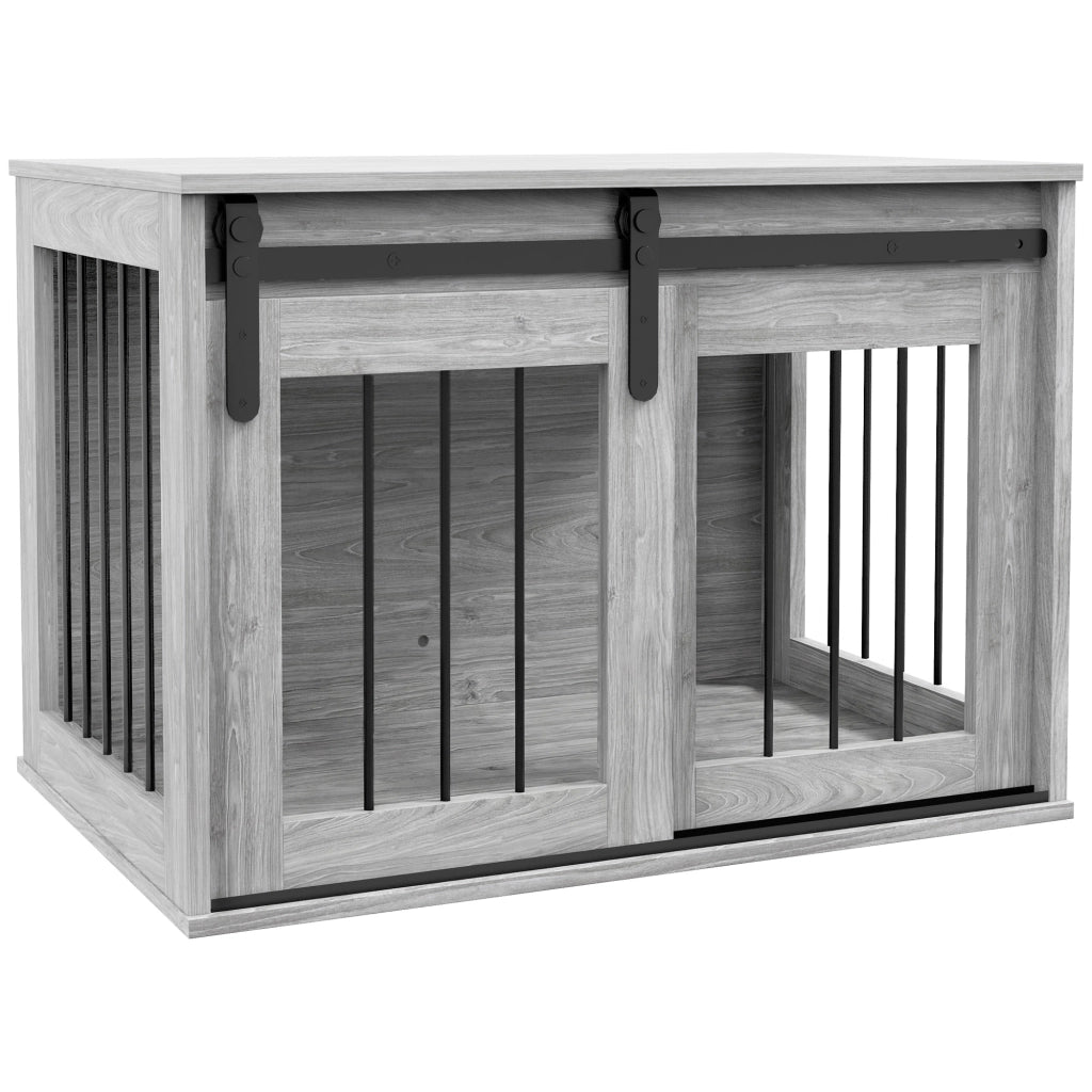 Gabbia Gabbietta per Cani Interna ¨C zephmum ¨C Effetto Legno 80x54x57 cm