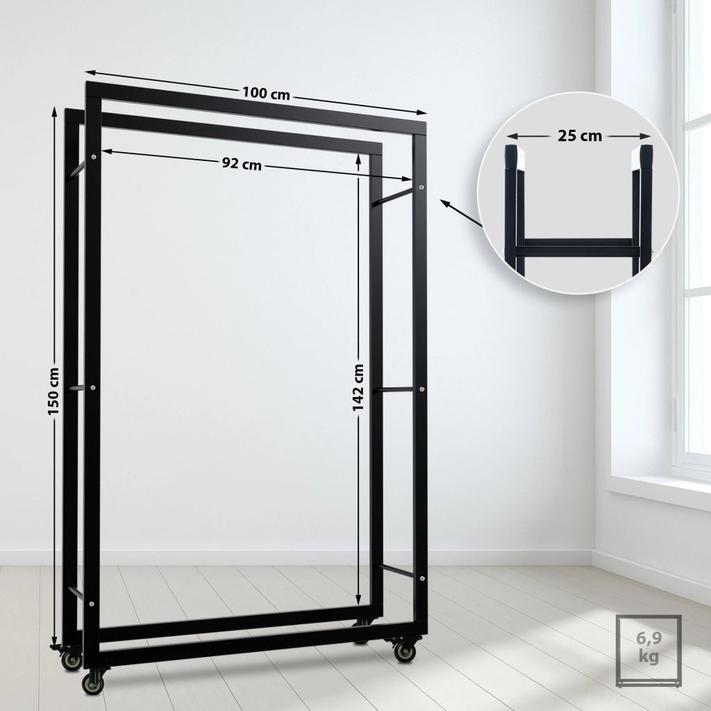 Portalegna Keri con ruote 25x100x150