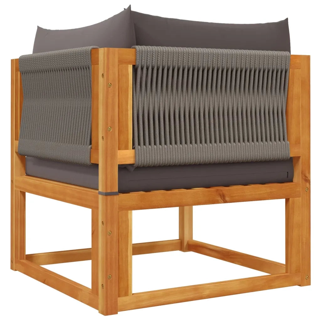 vidaXL Set di divani da giardino 8 pezzi con cuscini in legno di acacia e corda