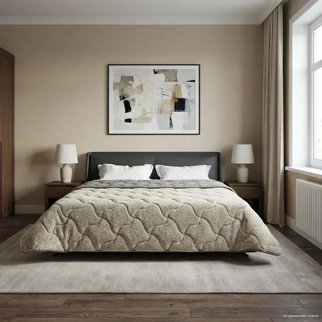 Duvet Invernale Trapuntato Grigio chiaro 200 x 200 cm 42026316
