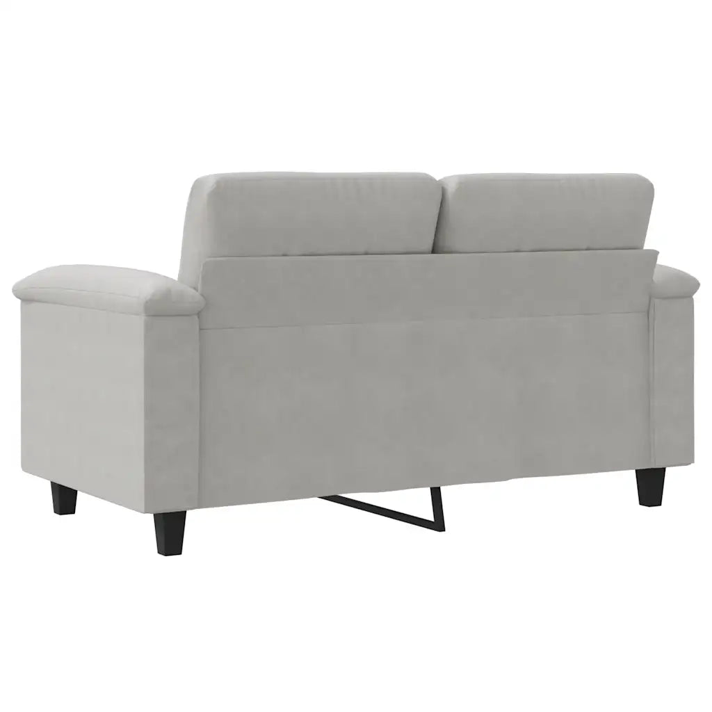Divano a 2 Posti Grigio Chiaro 120 cm in Tessuto Microfibra 359556