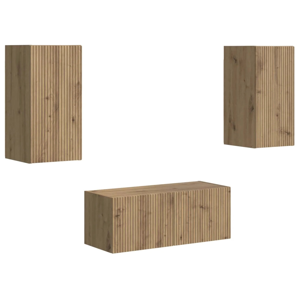 Set mobile TV 6 pcs Rovere artigianale Legno multistrato 3409068