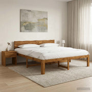 Letto matrimoniale con testiera ROSTOCK Naturale 193 x 203 cm 3405509