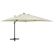 Ombrellone a Sbalzo con Palo e Luci a LED Sabbia 300 cm cod mxl 19381