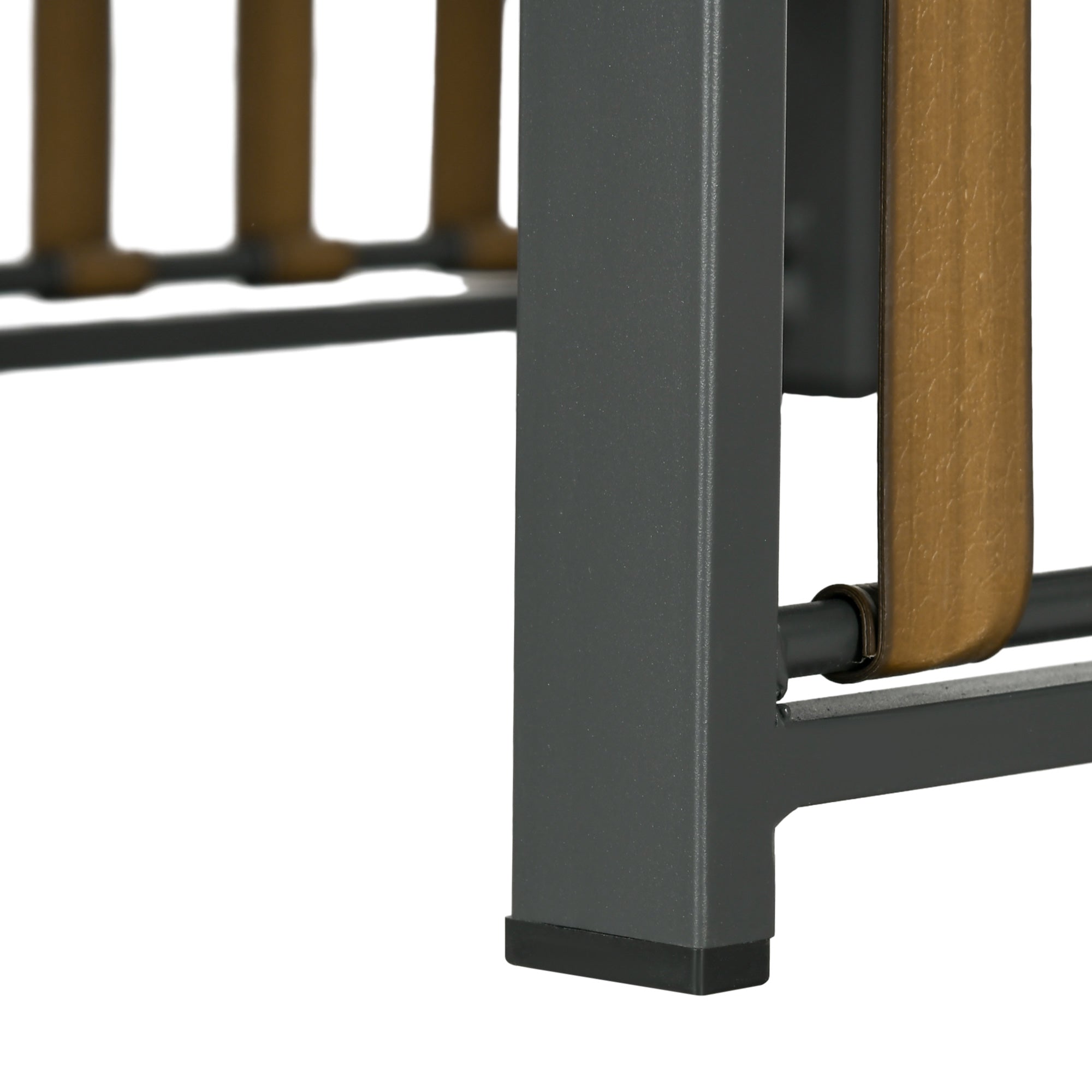 Set Tavolino e 2 Sedie da Giardino  in Acciaio e Rattan Grigio