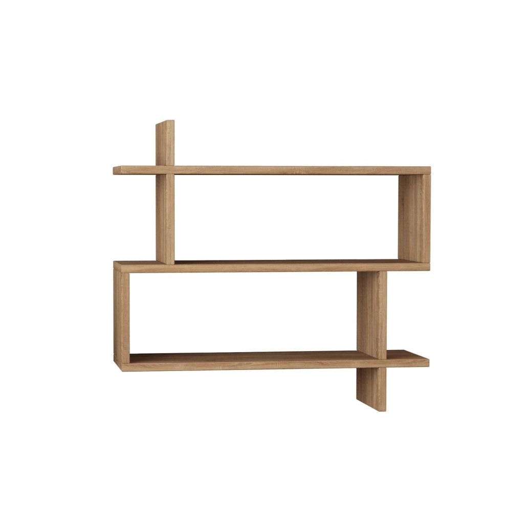 Mensola da parete in legno "Paralel" - 70 x 22 x 65 cm - Marrone