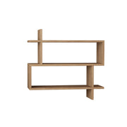Mensola da parete in legno "Paralel" - 70 x 22 x 65 cm - Marrone