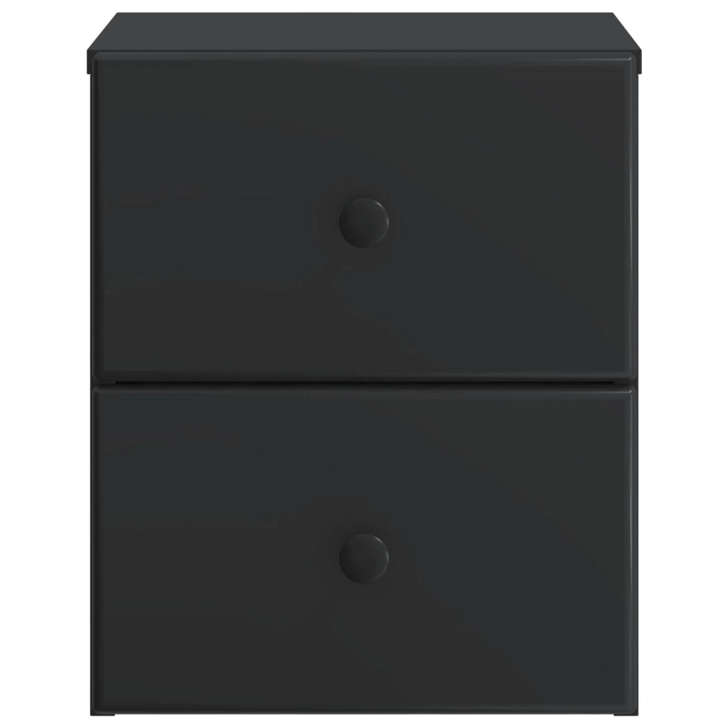 Mobiletto da notte a muro con cassetto Nero 34,5 x 33 x 40 cm 899147