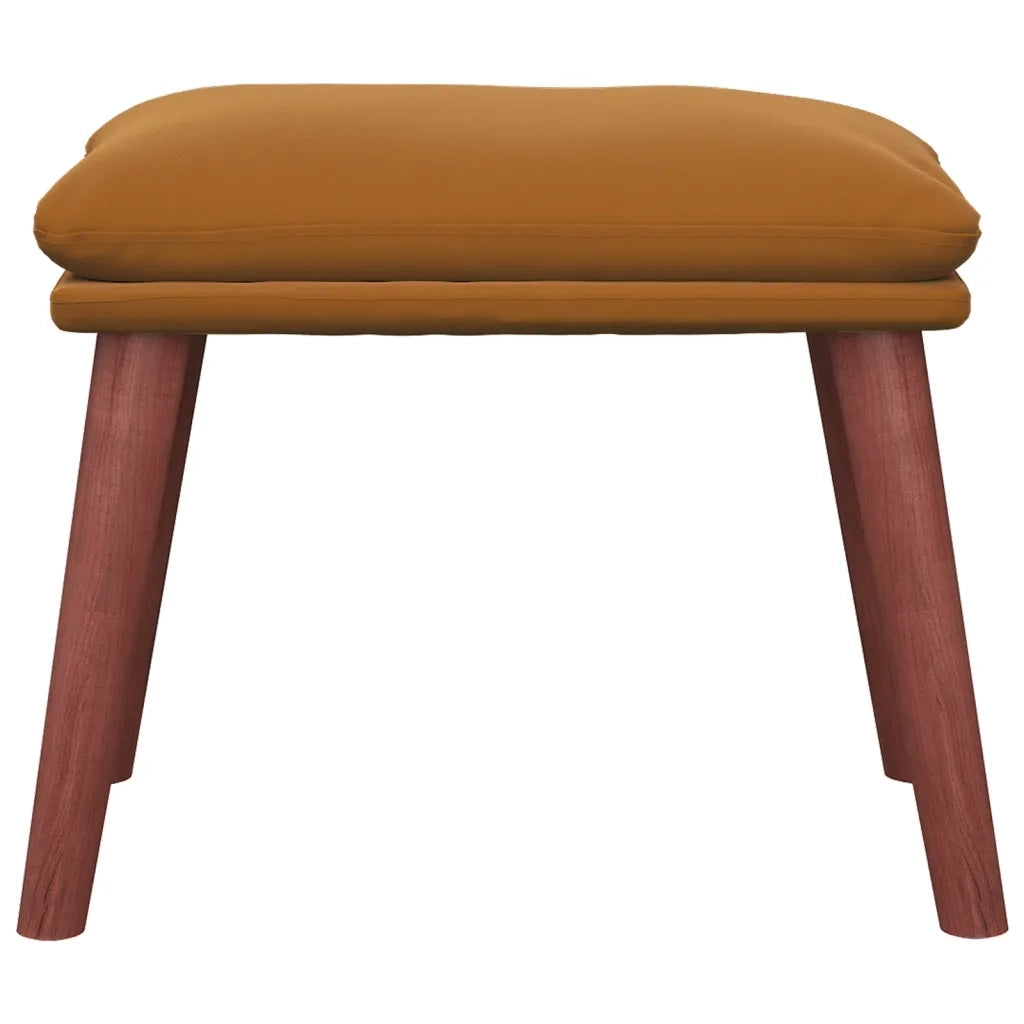vidaXL Poggiapiedi Marrone 45x29,5x35 cm in Velluto