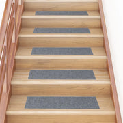 Tappetini per scale autoadesivi 30 pz 76x20 cm Grigio chiaro Rettangolari 3365724