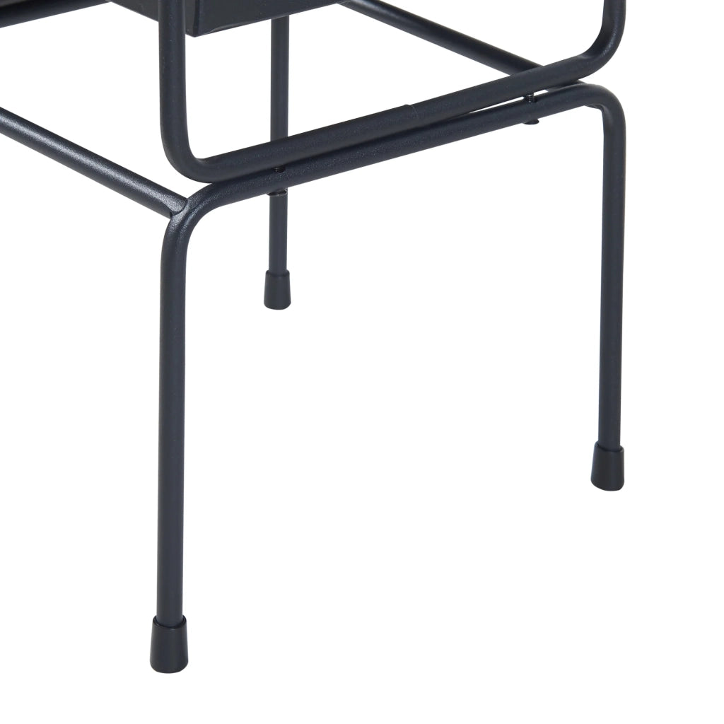Supporto per piante in metallo 36 x 20 x 20 cm nero 03_0010717