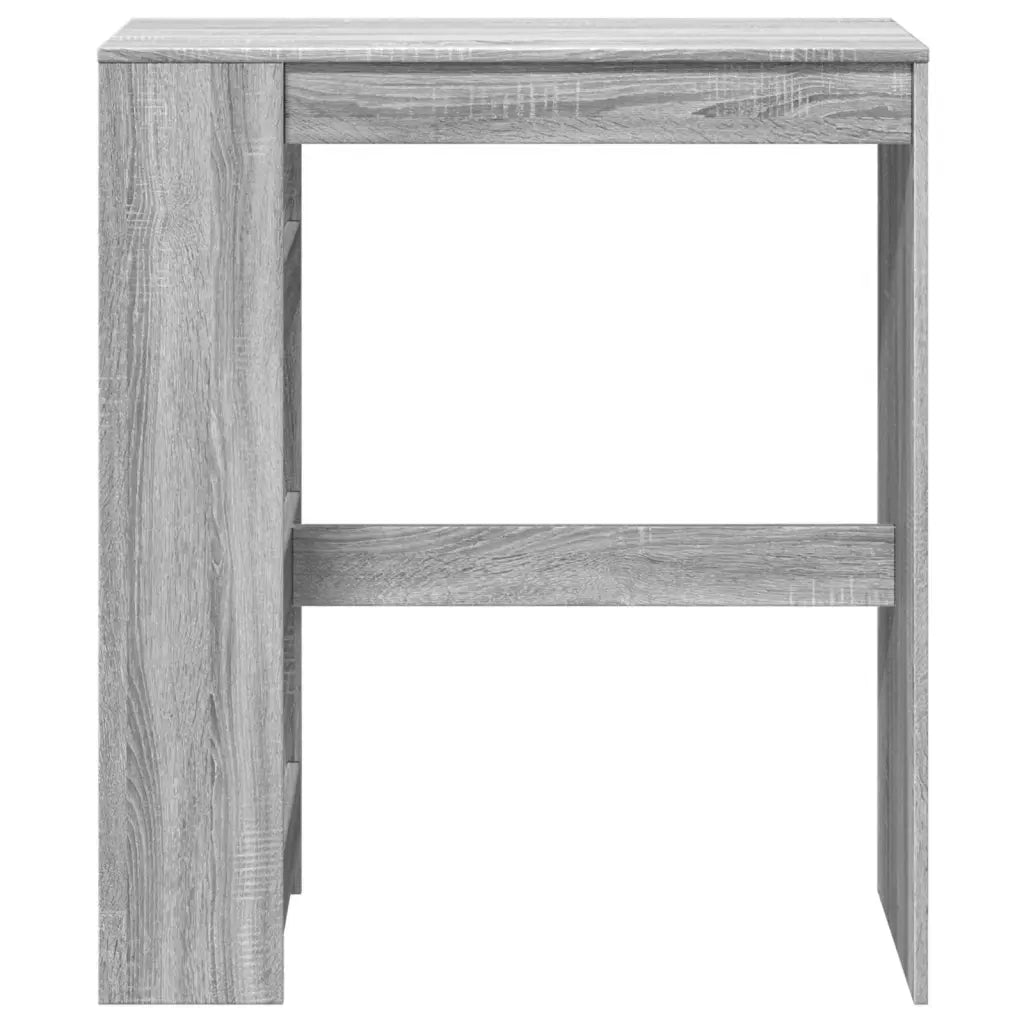 Tavolo Bar con Rastrelliera Grigio 90x40x103,5 cm Multistrato 854378
