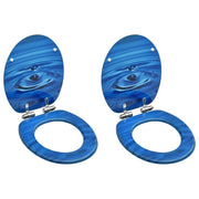 Set di due sedili per WC con coperchio a chiusura ammortizzata MDF design a goccia d'acqua 02_0002980