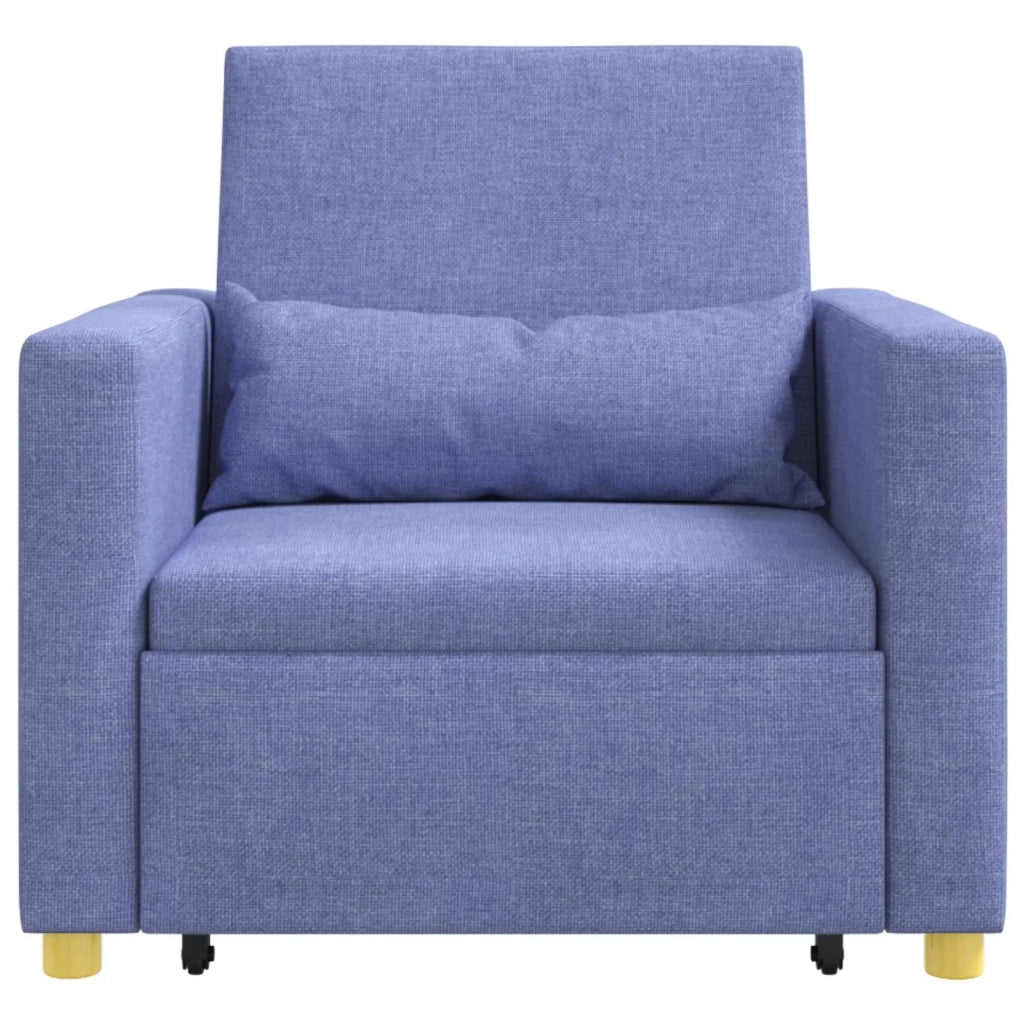 Divano letto | Sof¨¤ letto | Letto singolo estraibile singolo Blu Jeans 90 x 165 x 87 cm