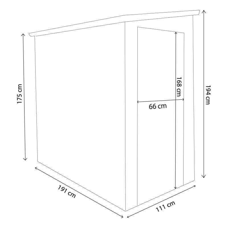 Casetta Porta Attrezzi da Giardino in Plastica cm 111x191x194 - REX