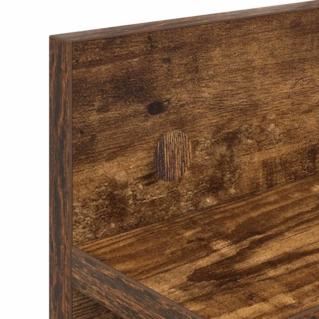 vidaXL Appendiabiti a muro Rovere fumo 60 x 10.5 x 18 cm