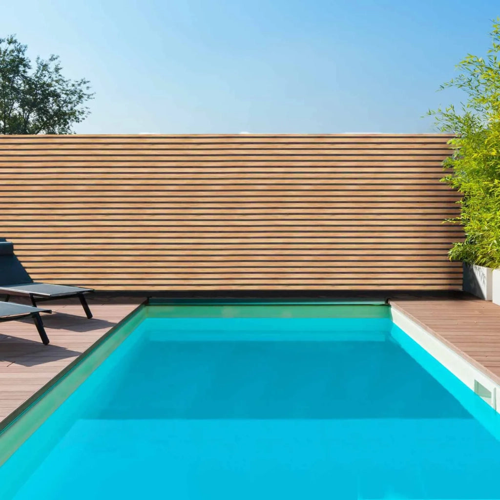 IDMarket - Schermo oscurante 1,5 x 10 M con effetto claustra in legno 160 gr/m²