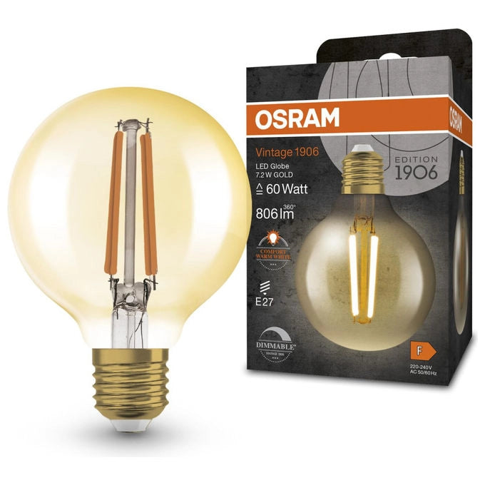 Yeppon Lampade LED Dimmerabili Vintage Sfera 80mm
