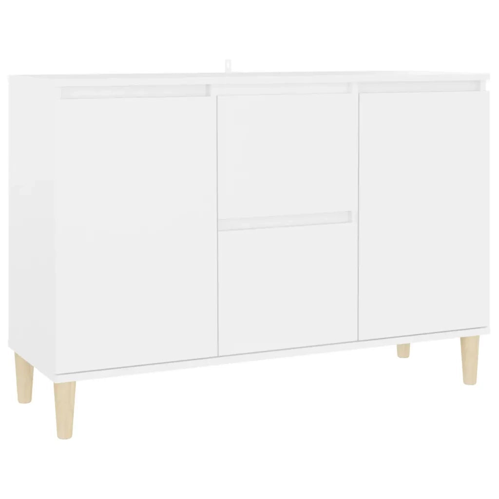 Credenza-Buffet-Armadio da cucina Bianca 101x35x70 cm in Legno Multistrato