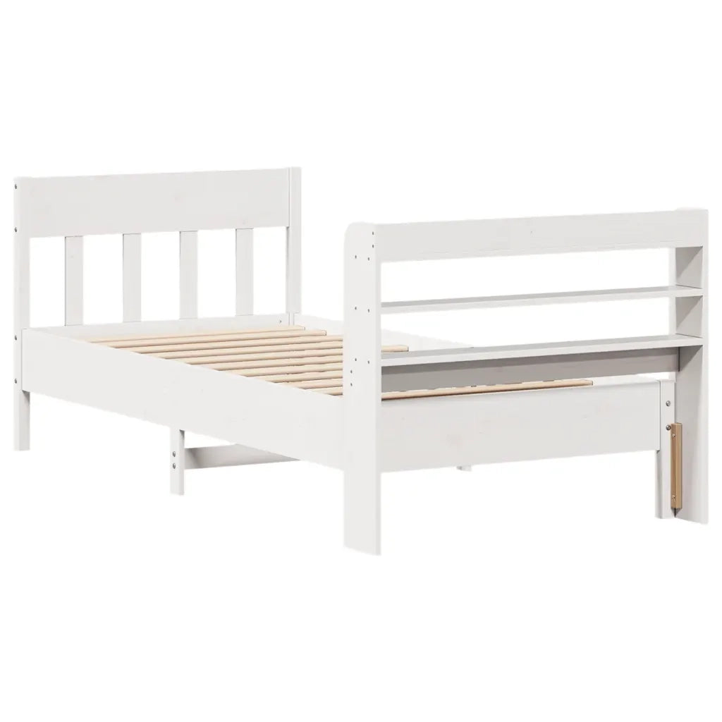 vidaXL Letto senza Materasso Bianco 90x200 cm Legno Massello di Pino