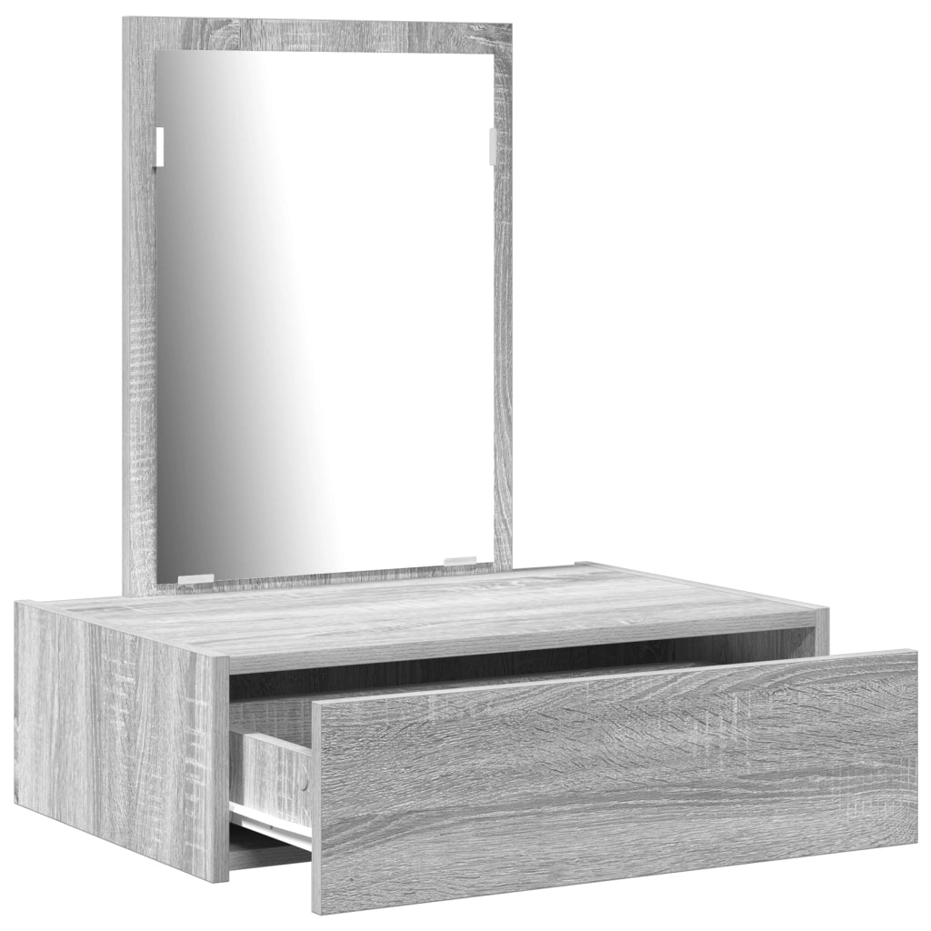 Tavolo da toeletta a muro in Grigio Sonoma, 60x40x70 cm