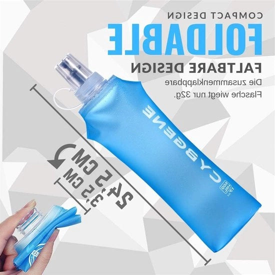 Fles da berevendimento 500 ml - fles sport per bicicletta - fles TPU per berevendimento BPA - libero - flessa riciclabile - flessa senza sapore - serbatoio per acqua per escursioni campeggio arrampicata - set da 2 pezzi