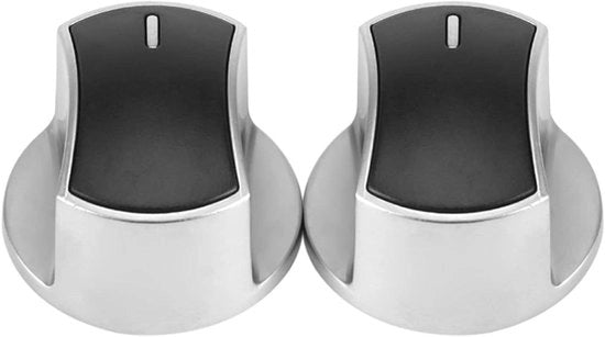 Schakelaar Knop Metallico Universale per Fornello e Cucina (2 pezzi) - Ricambi - Timer Knop - 8x6mm