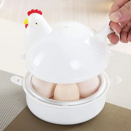 Cottura Esterne per Uova - Magnetron - Cucina 1-4 Uova - Progettazione Compatta - 600W di Potenza - Cottura delle Uova - Nutritivo e Morbido - Cottura delle Uova Esterna