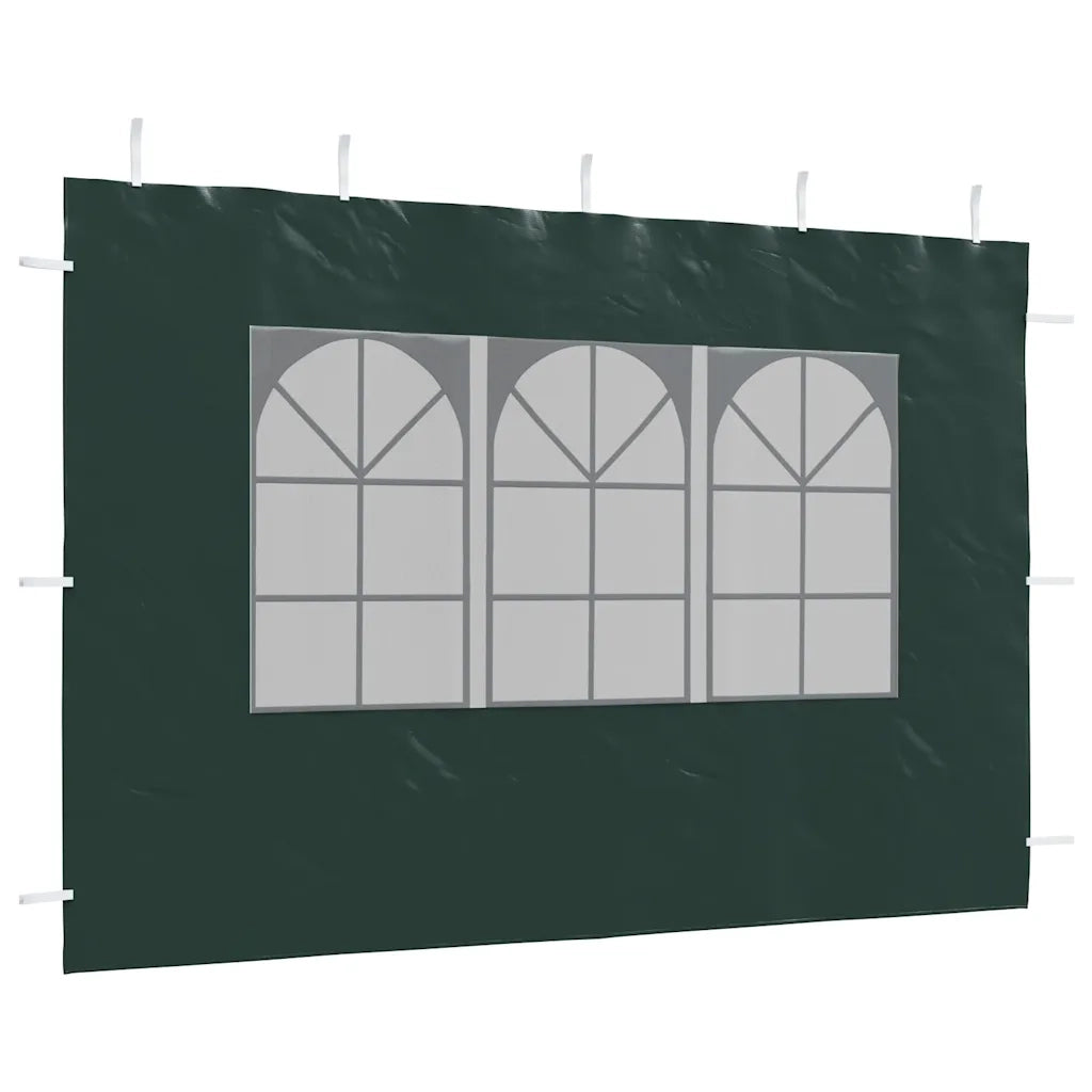 Parete per Tendostruttura in PE 2 pz con Finestra Verde CFW7181076