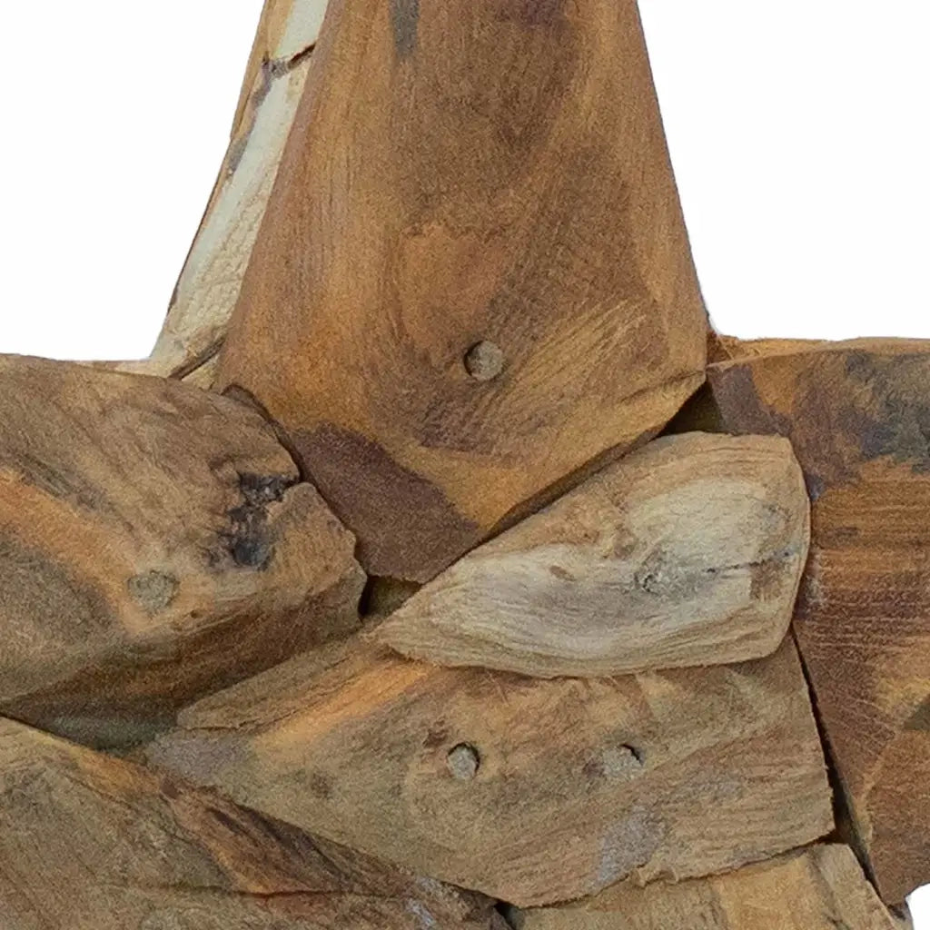 Stella di Natale-Decorazioni natalizie Marrone 30 x 5 x 45 cm Legno di teak solido