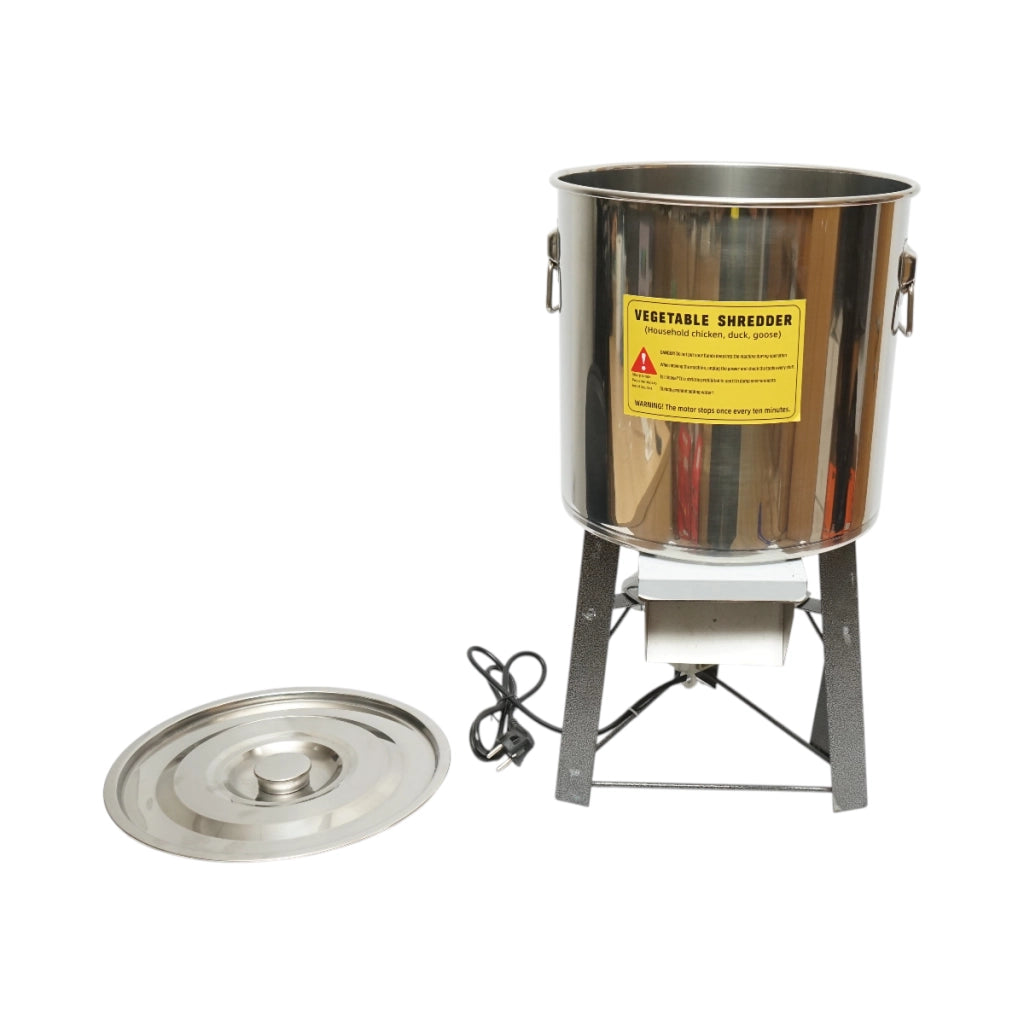 Tritatutto elettrico per scarti vegetali e mangimi 2,2 kW, 220 V, ciotola in acciaio inox da 10 l, 4 coltelli inclusi