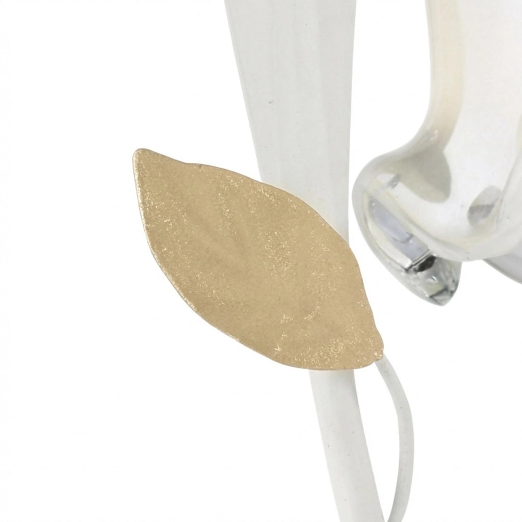 Lumetto Arte Povera Cesto Metallo Bianco E Oro 1 Luce E14