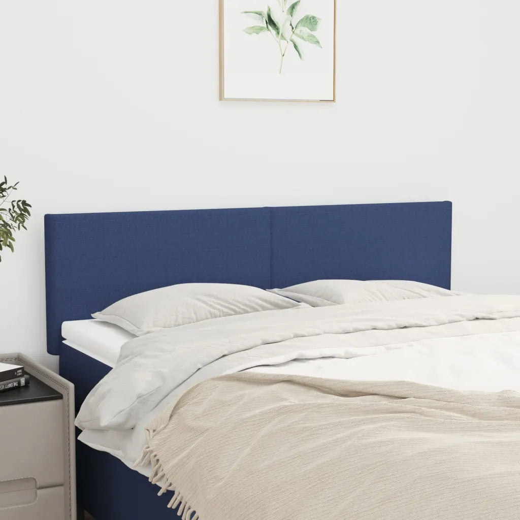 Testiera | Testata Blu 144x5x78/88 cm in Tessuto