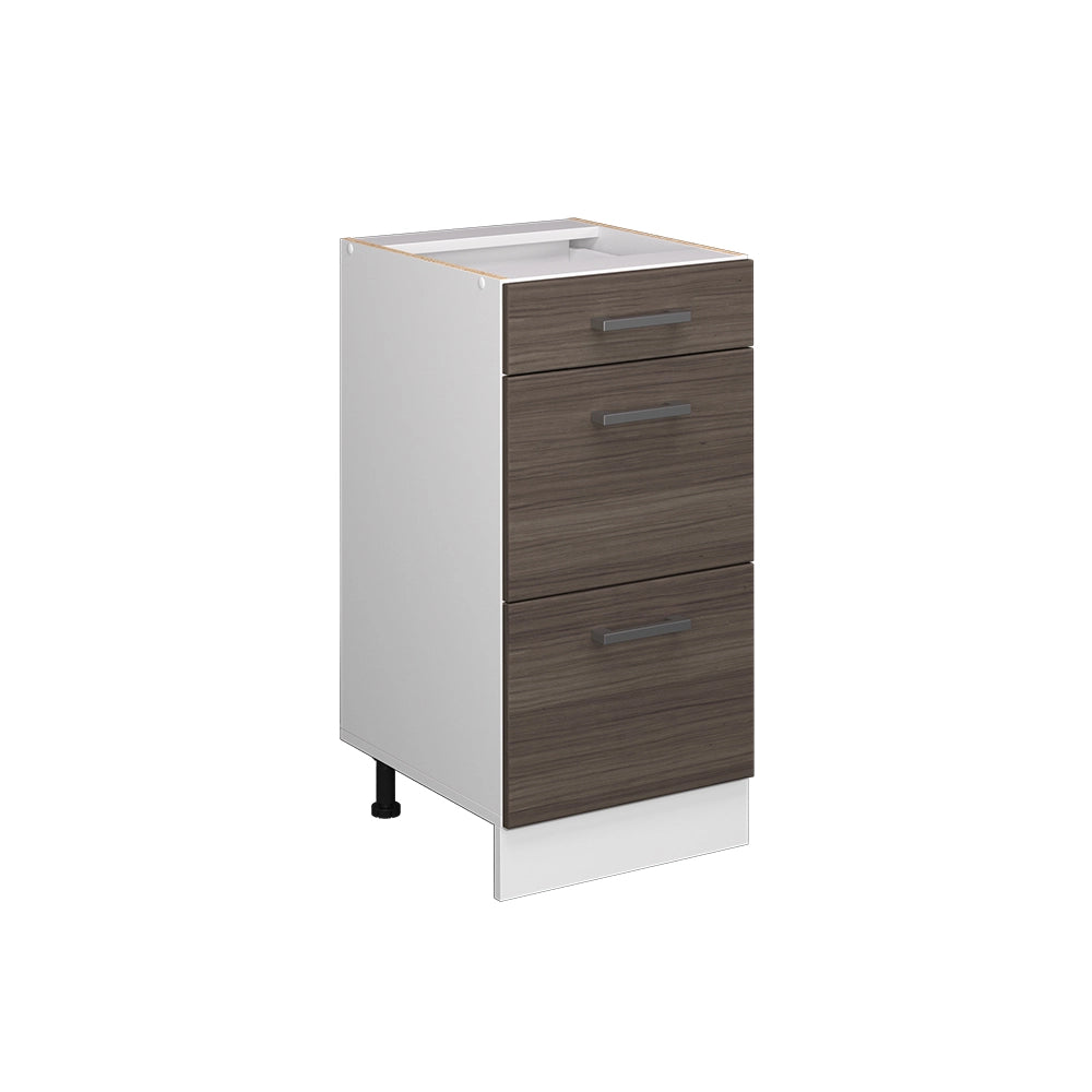 Vicco Mobiletto base per cucina Grigio 40 cm con cassetti, senza piano di lavoro