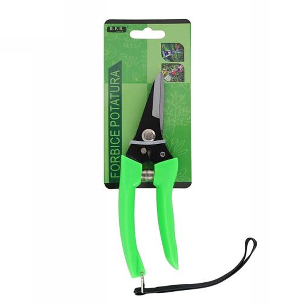 Trade Shop - Forbici Per Potatura Giardino Piante Manico Antiscivolo Molla Di Richiamo 17 Cm -