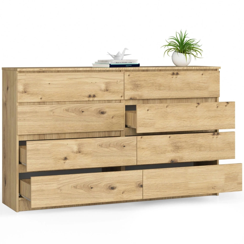 Cassettiera AKORD K160 Quercia Artisan 160 cm 8 cassetti 160x40x99 cm