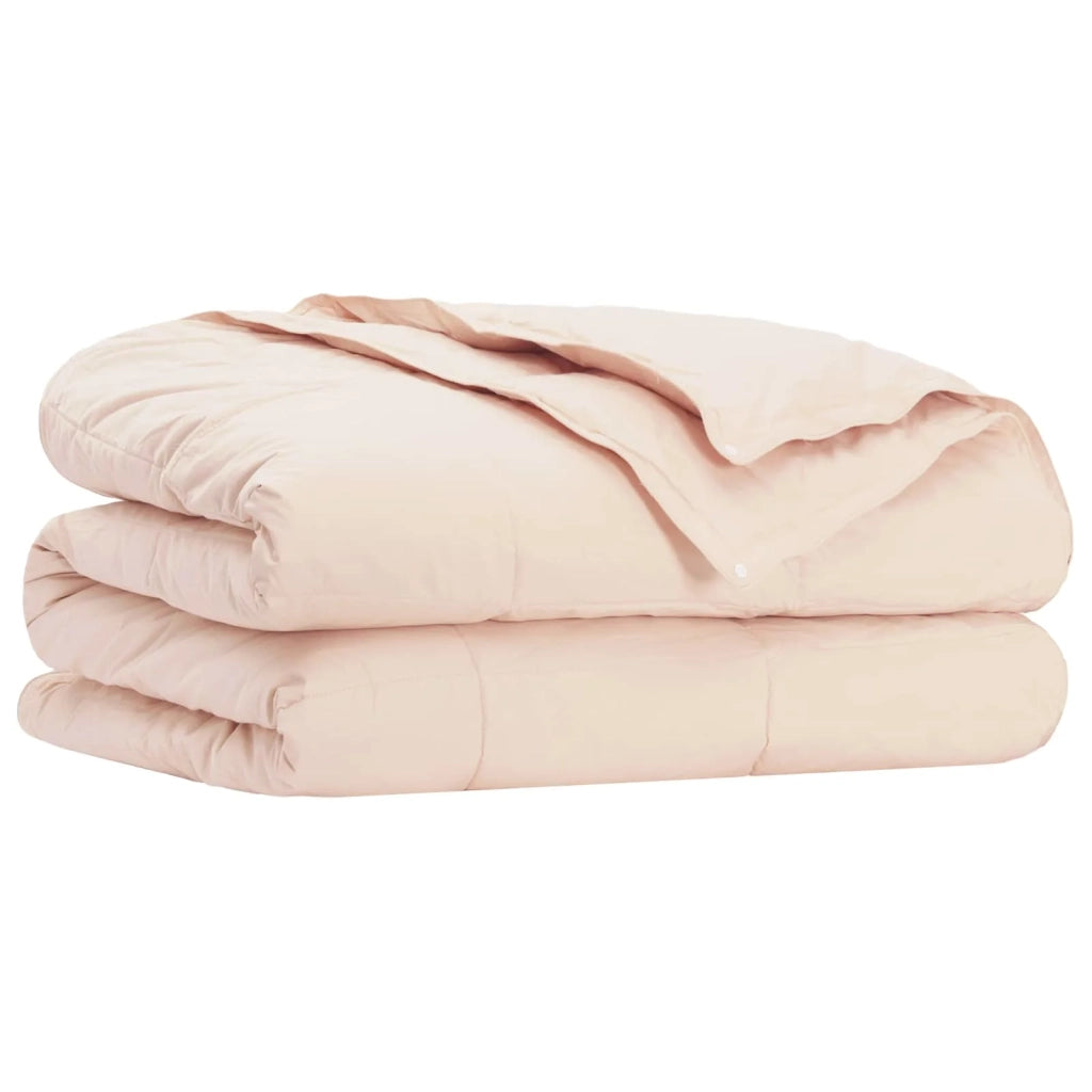 Set di Piumoni 2 pz 140 x 220 cm Kapok e Poliestere Beige 3432012