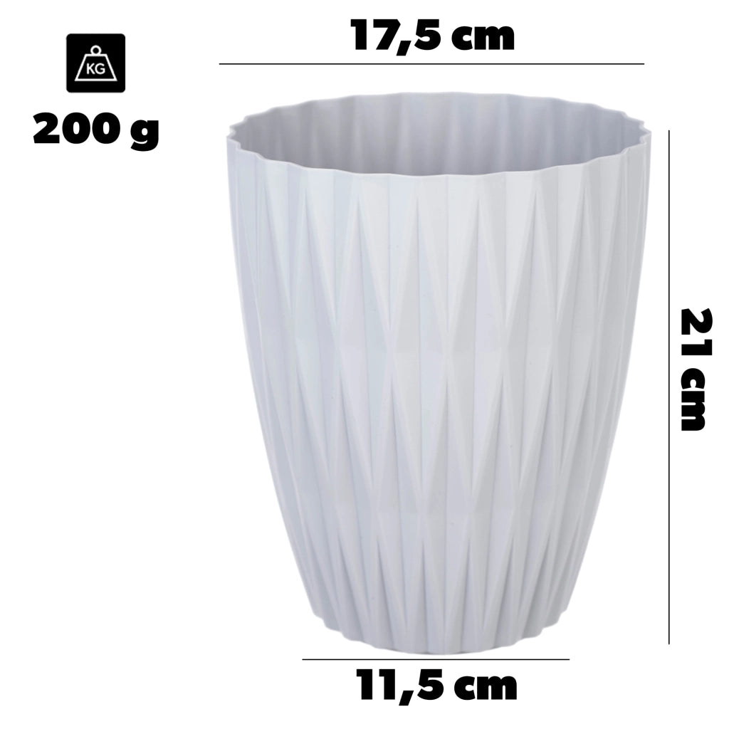 KADAX Doniczka Caro Petit 18 szara lodowa 5730-105