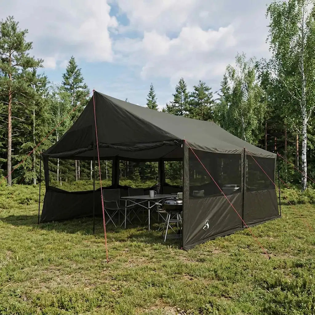 Tenda Familiare con tetto Marrone grigio 450 x 400 x 265 cm 42029014