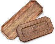 Set di tavola in legno lungo 8 parti per contenitori alimentari/grill per servire formaggi, sushi, snack di Natale e altro