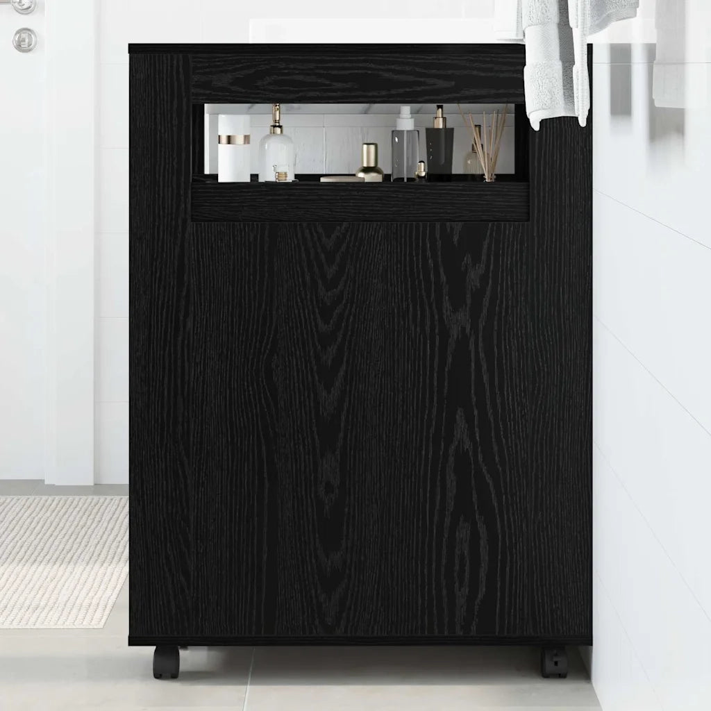 Set di mobili per il Bagno | Armadio da bagno Rovere Nero 65 x 23 x 87 cm