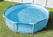 Piscina a Cuscino Metallico 305cm x 76cm con Spiaggia Circolare - Piscina per Famiglie di Grande Dimensione