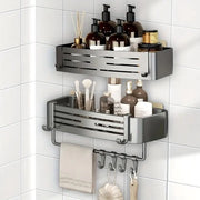 Opbergrek perimetrale per bagno con fissaggio alla parete, gancio per toilette e lavabo, opbergrek per bagno con protezione contro gli urti