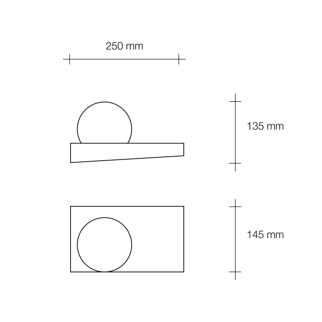 CICLADI applique a parete con Vetro 1 Luce GX53 in gesso bianco 25cm