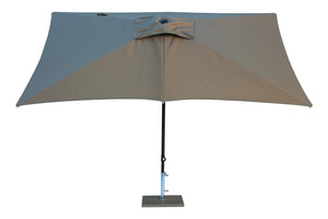 Ombrellone da Giardino 3x2 m Palo Ø38 mm in Alluminio Tessuto Poliestere Trend Taupe