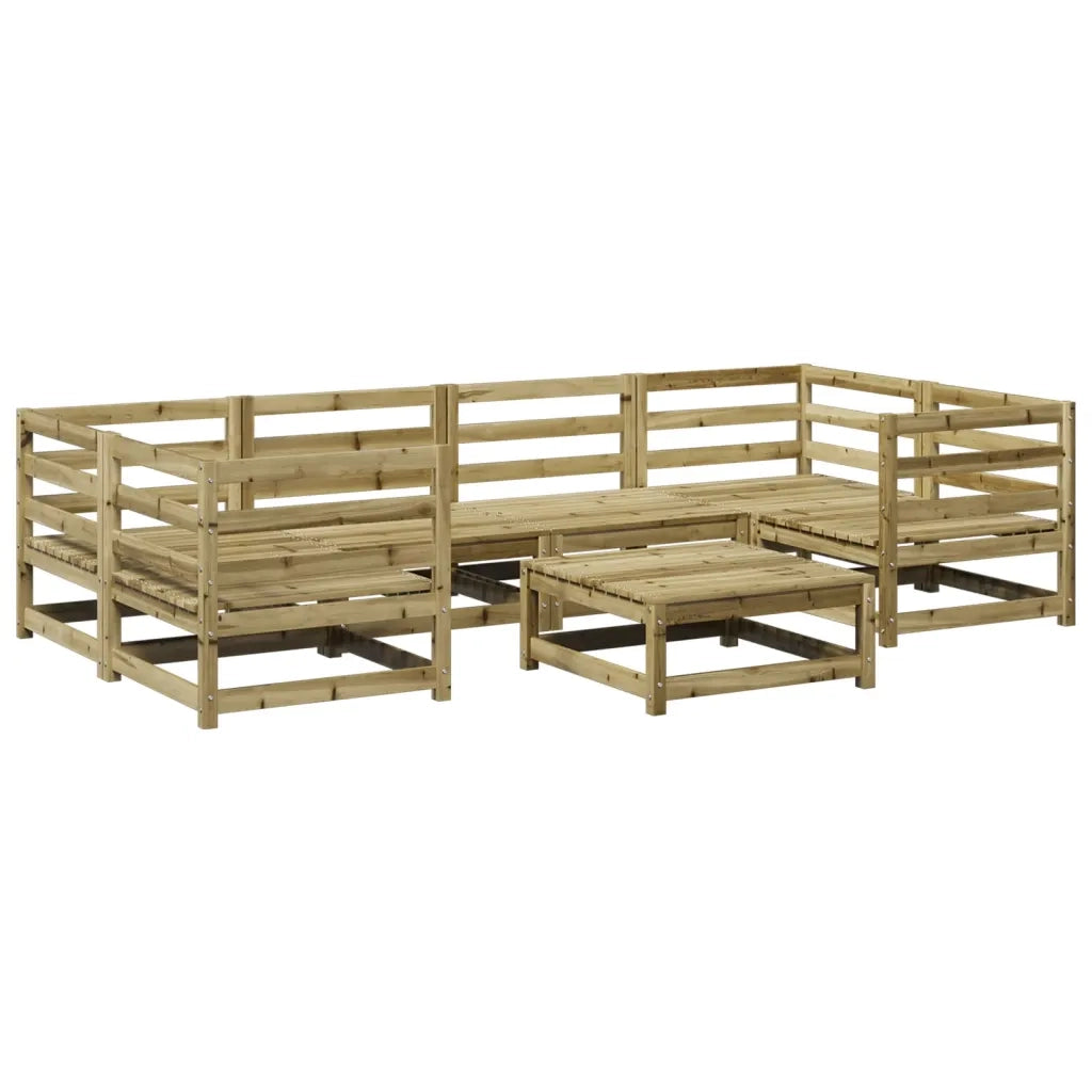 Set Divani da Giardino 7 pz in Legno Impregnato di Pino 3299311