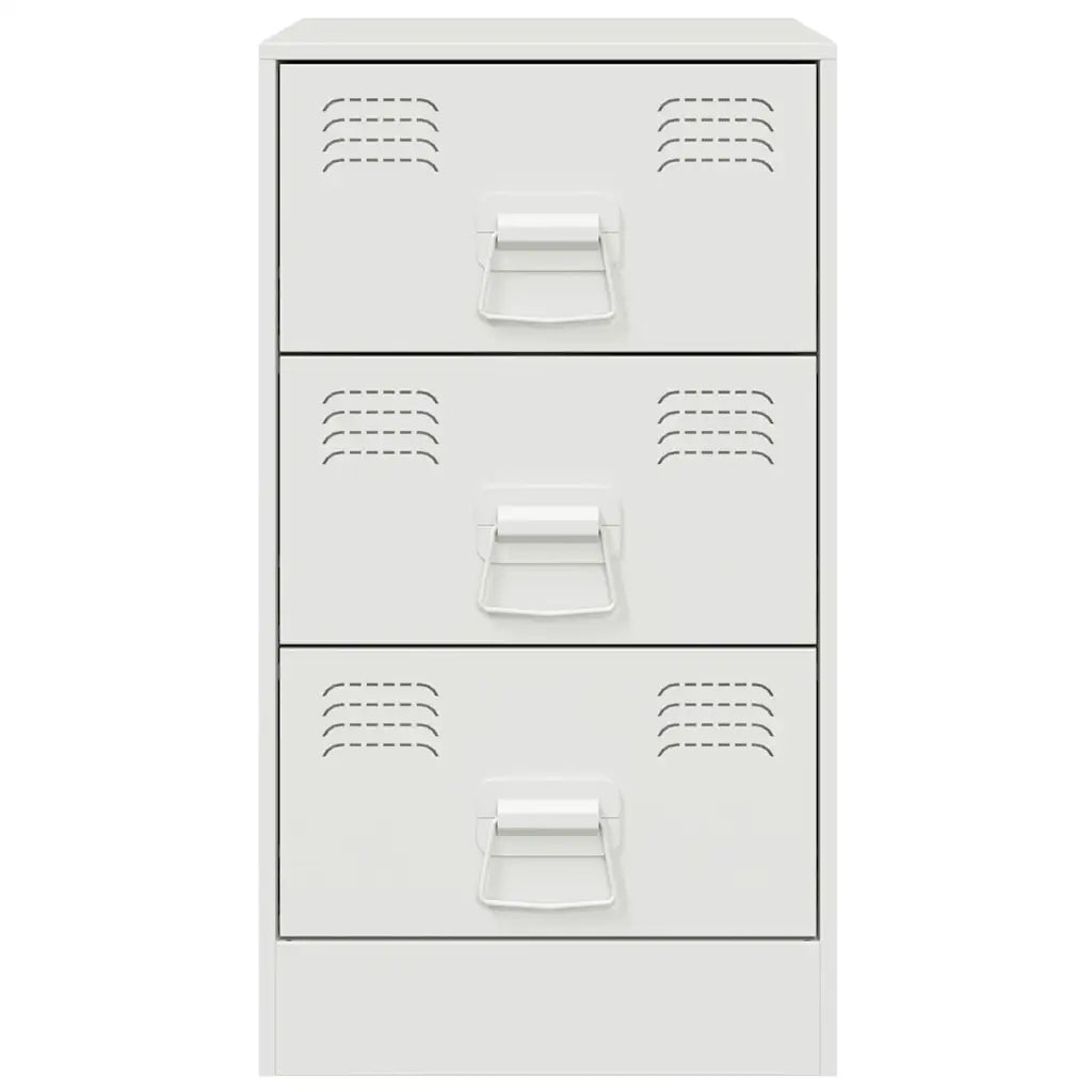 Comodini 2 pz Bianchi 34,5x39x62 cm in Acciaio 841786