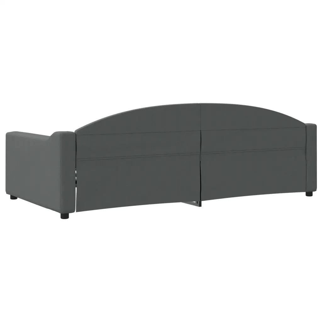 Letto da Giorno Grigio Scuro 100x200 cm in Tessuto