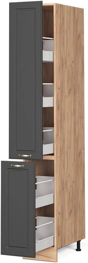 Armadio da farmacia Fame-Line, Antracite-oro, 30 cm, per la combinazione con altri moduli della serie Fame-Line