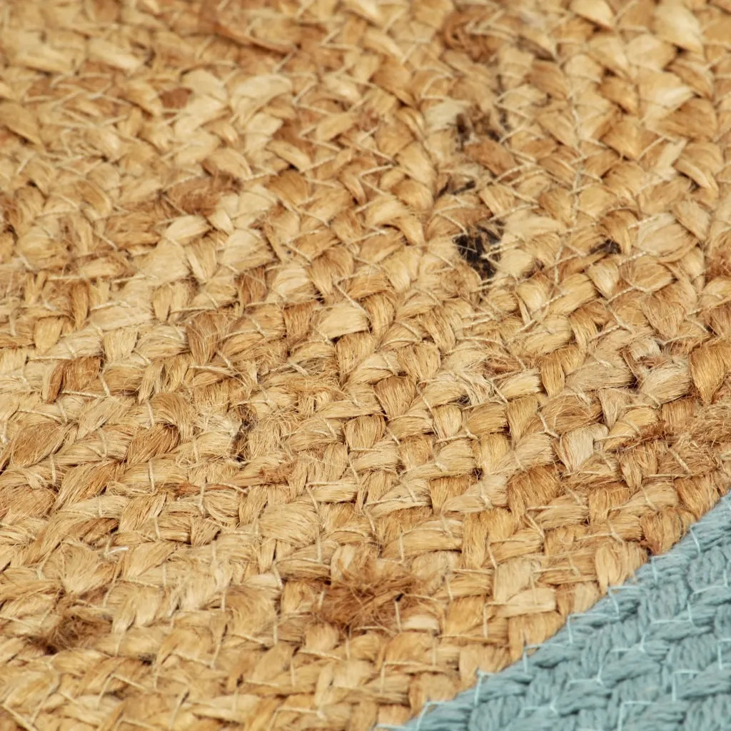 Tovagliette 6 pz Naturale e Verde 38 cm in Juta e Cotone cod mxl 68865
